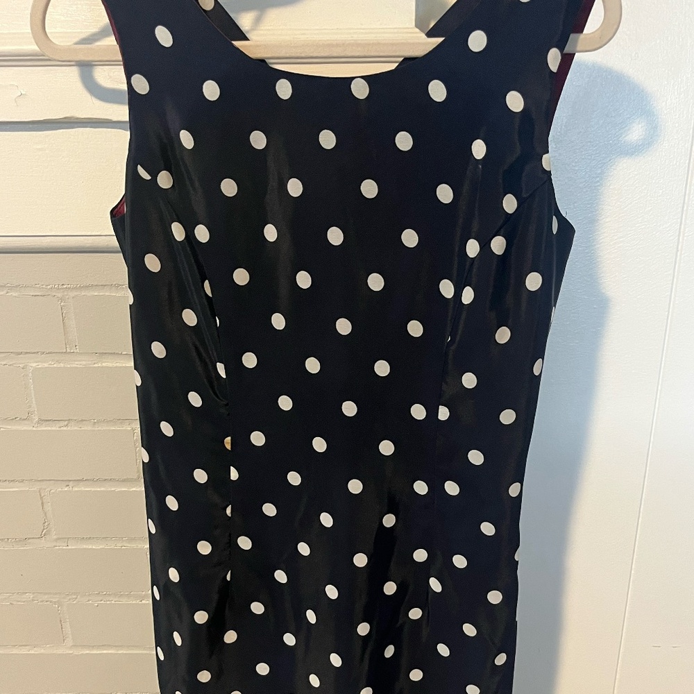 Vintage blue and white polkadot dress